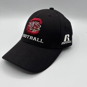 Vintage South Carolina Gamecocks Football Hat Russell Athletic Black Cap NCAA